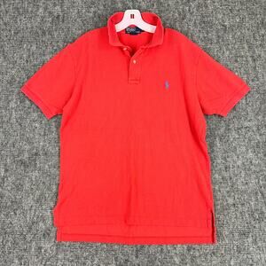 Polo Ralph Lauren Shirt‎ Mens Large Red Vintage 90s Preppy Club Clubhouse